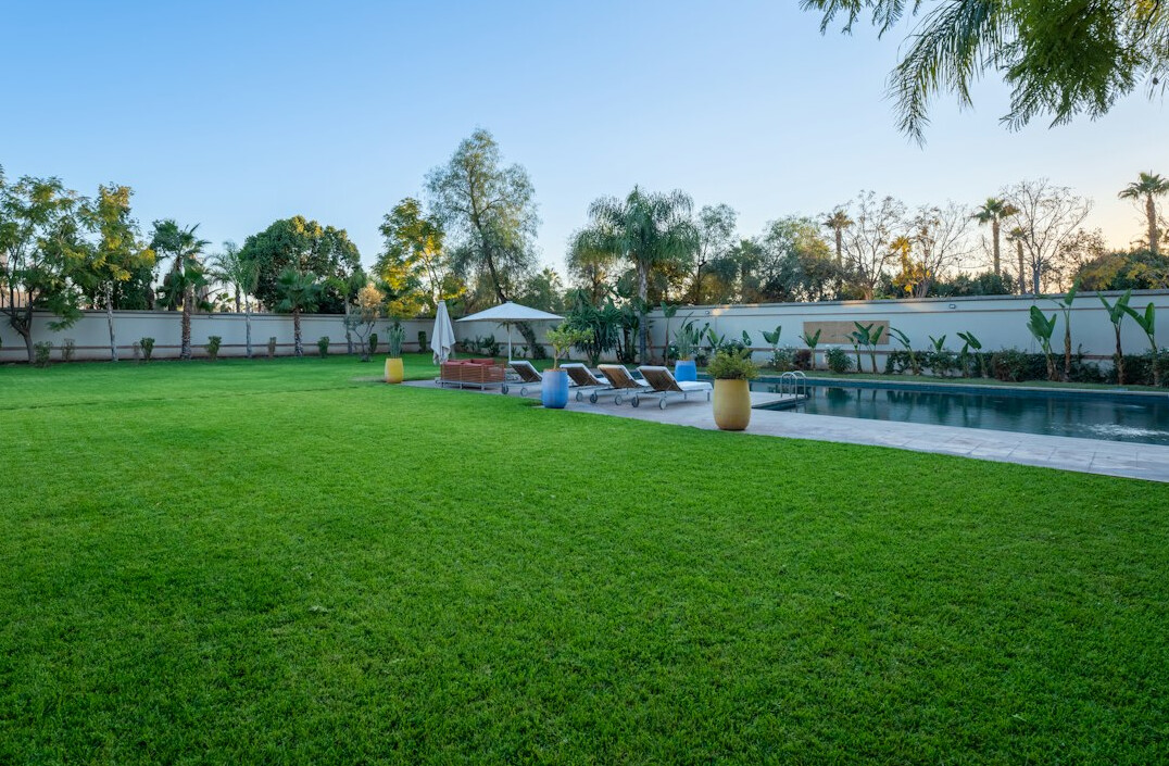 luxury villa poolside